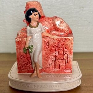 Sebastian Miniatures Cleopatra Figurine Female OS Red White Egyptian Sphinx 1989